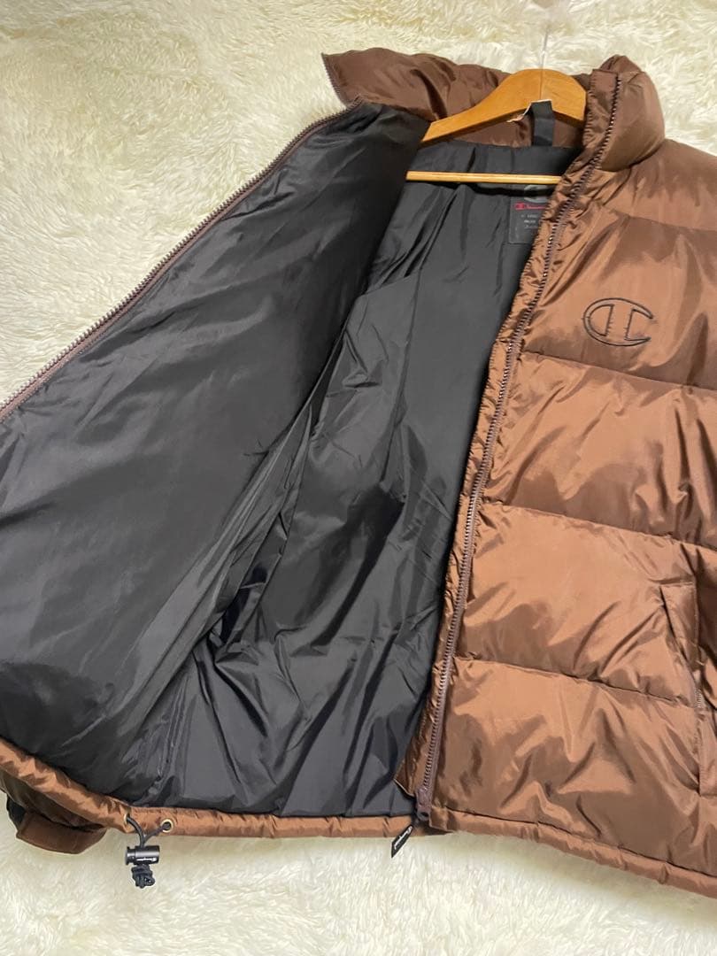Champion チャンピオン ブラウン ダウンジャケット 肉厚 LL Champion KIN-KAAI_COM