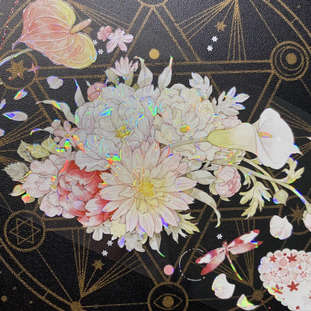 【7614】海外　マステ　中古巻　貝殻光マスキングテープ　花束