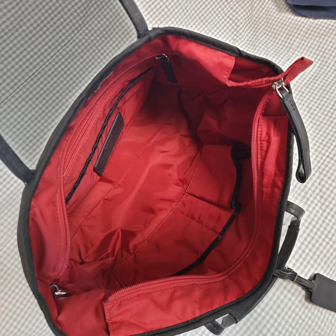 があります⒇ 中古良品 ナイロン地 内側赤色 送料込み Z9bQx-m32254037787 トゥミ TUMI 黒ブラック ブランド