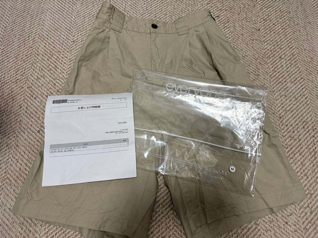 everyone two tuck cotton wide short pantM・ENNOY MEDICALDB_JP