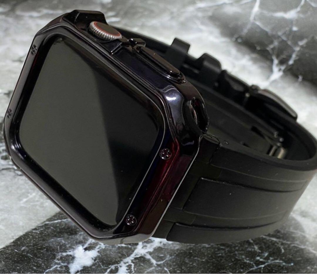 Apple Watch46ラバーバンドベルト アップルウォッチカバーケース .0