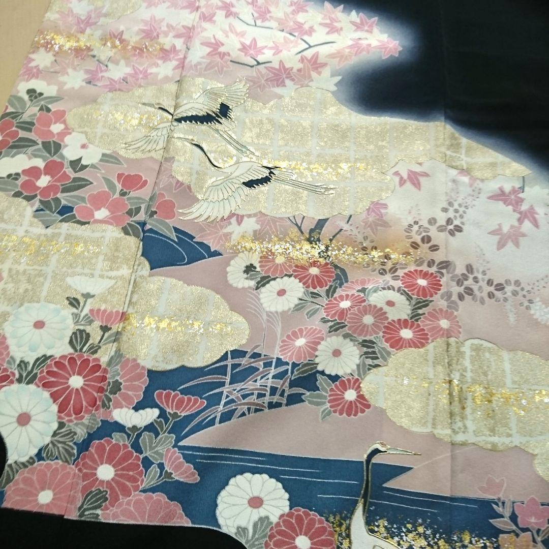 1213★正絹 黒留袖 着物 5枚 おまとめ リメイク素材