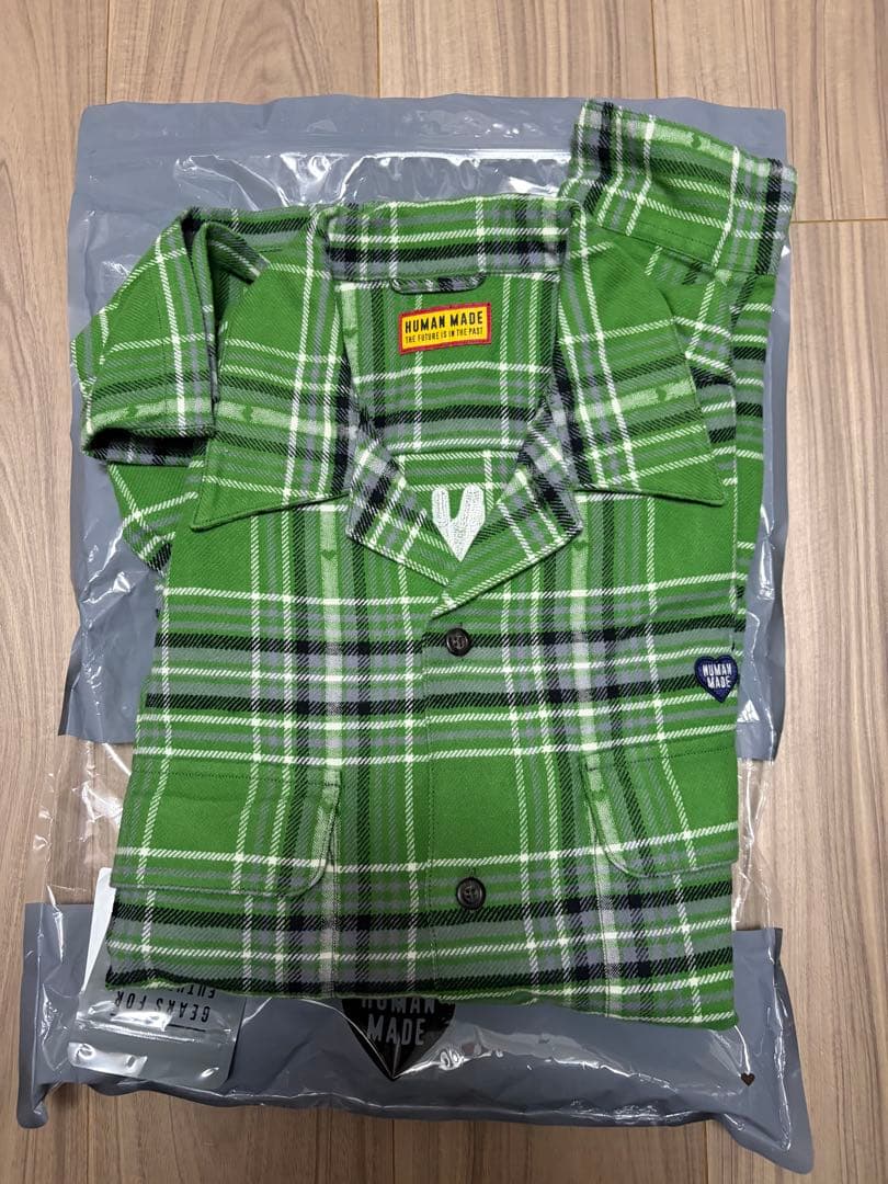 HUMAN MADE グリーン チェック柄 長袖シャツLL HUMAN MADE