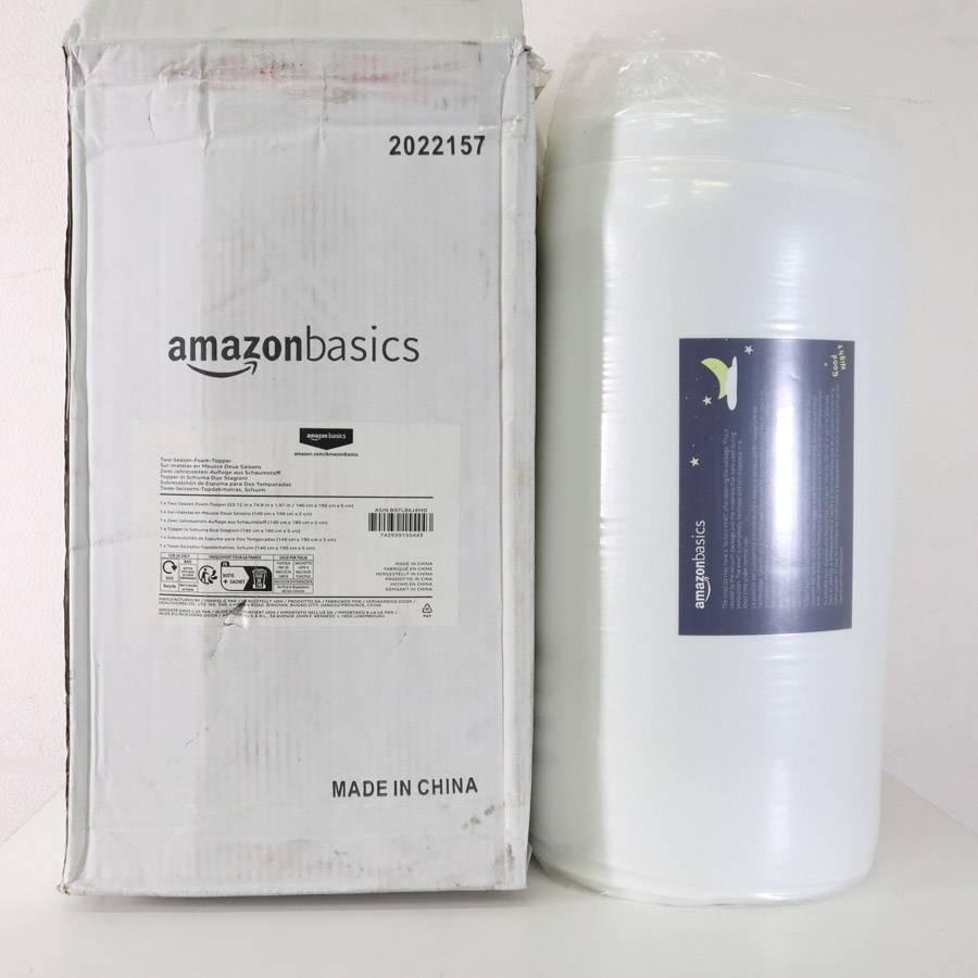 新品 アマゾンベーシック ダブル用 2シーズンフォームトッパー マットレス上 新品 アマゾンベーシック ダブル用 2シーズンフォームトッパー
