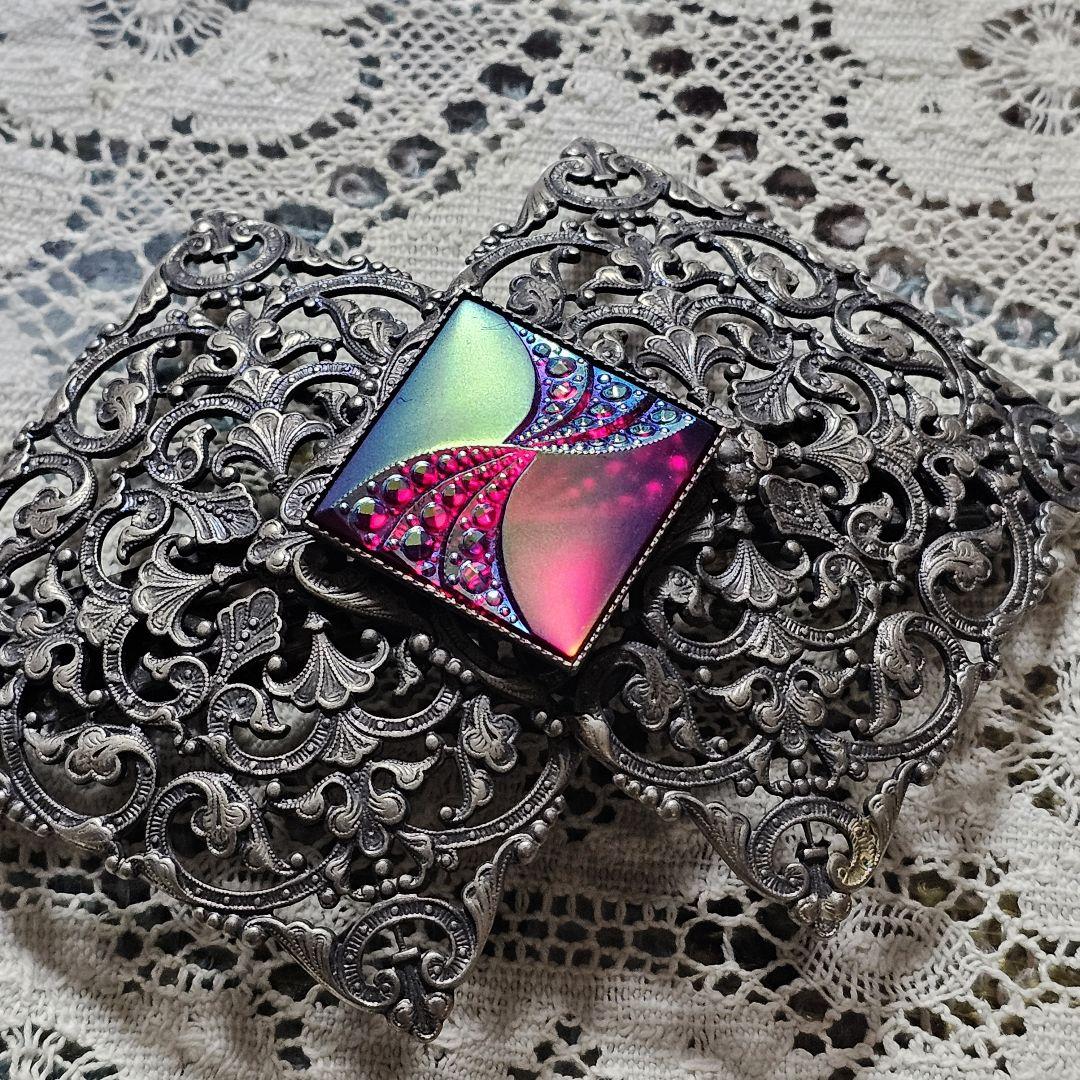 ヘアアクセサリー　髪留め　イマック　レース　バレッタ　imac