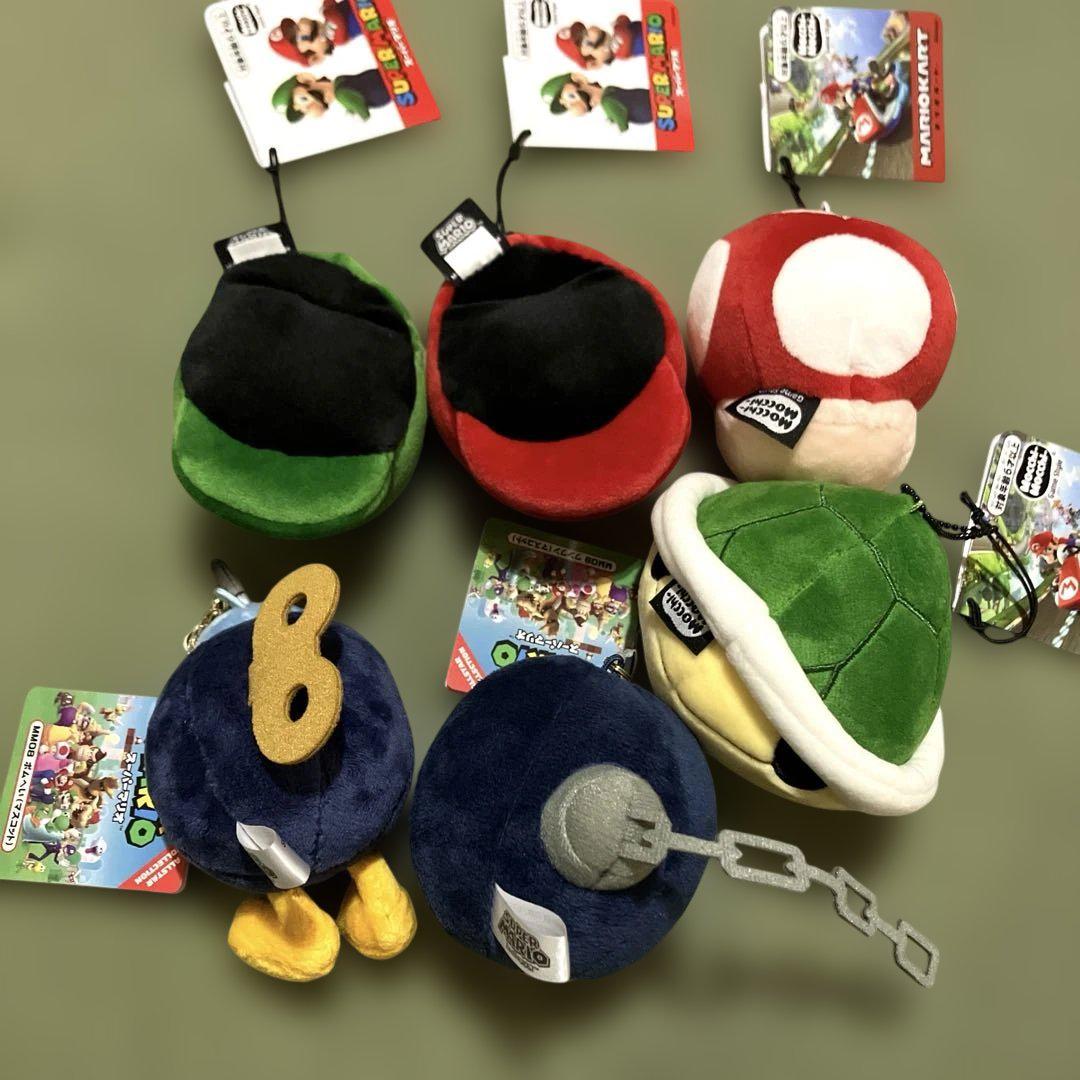 スーパーマリオ ボールチェーン付きマスコットぬいぐるみ 6個セット スーパーマリオ マスコット ぬいぐるみ ボールチェーン付き 6点