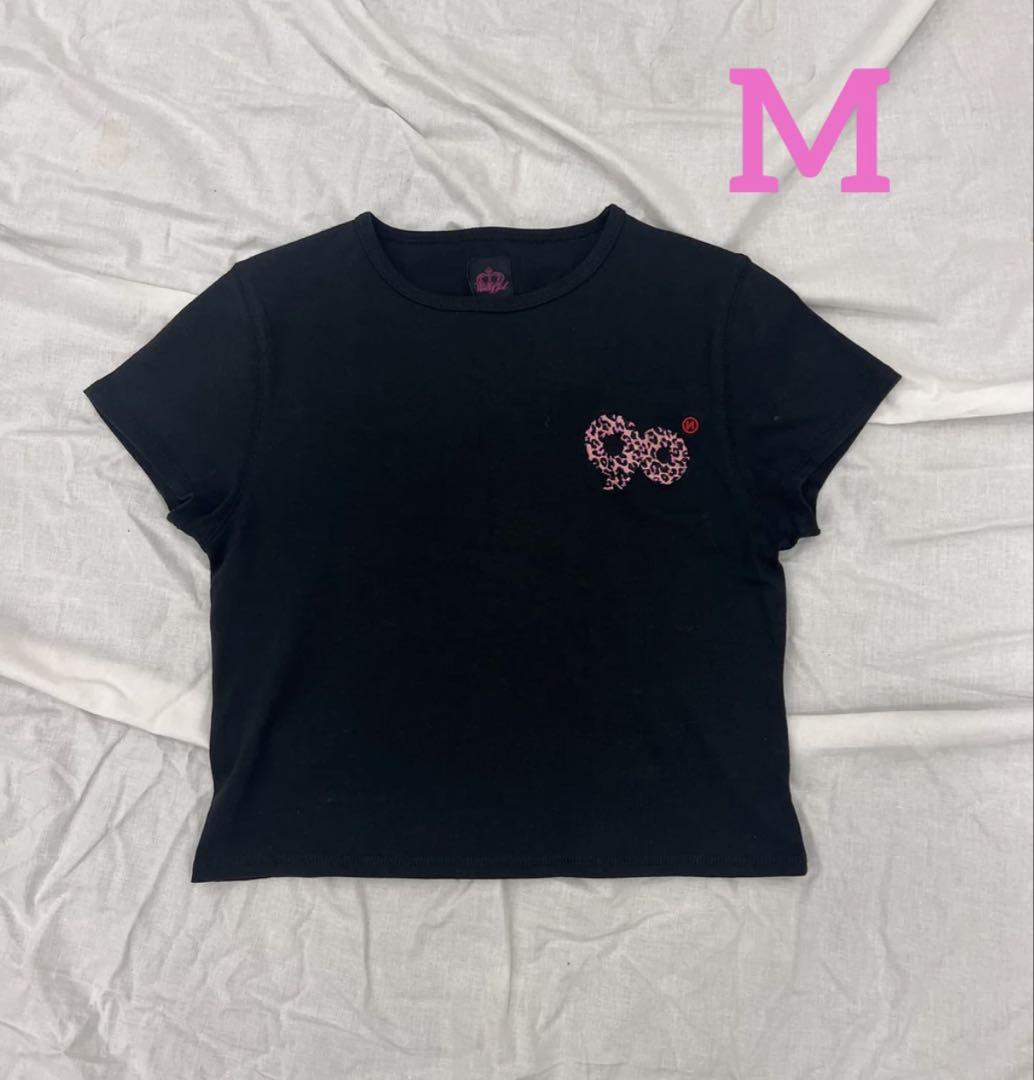 9090girl M 90 Logo Cropped Tee ブラック