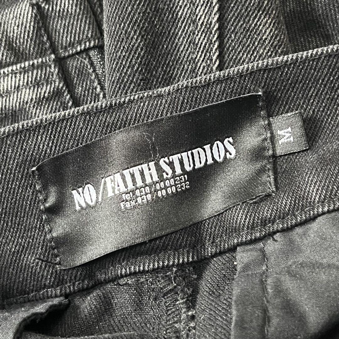 最終価格美品no faith studios 正規品　カーゴ　デニム　ブラック