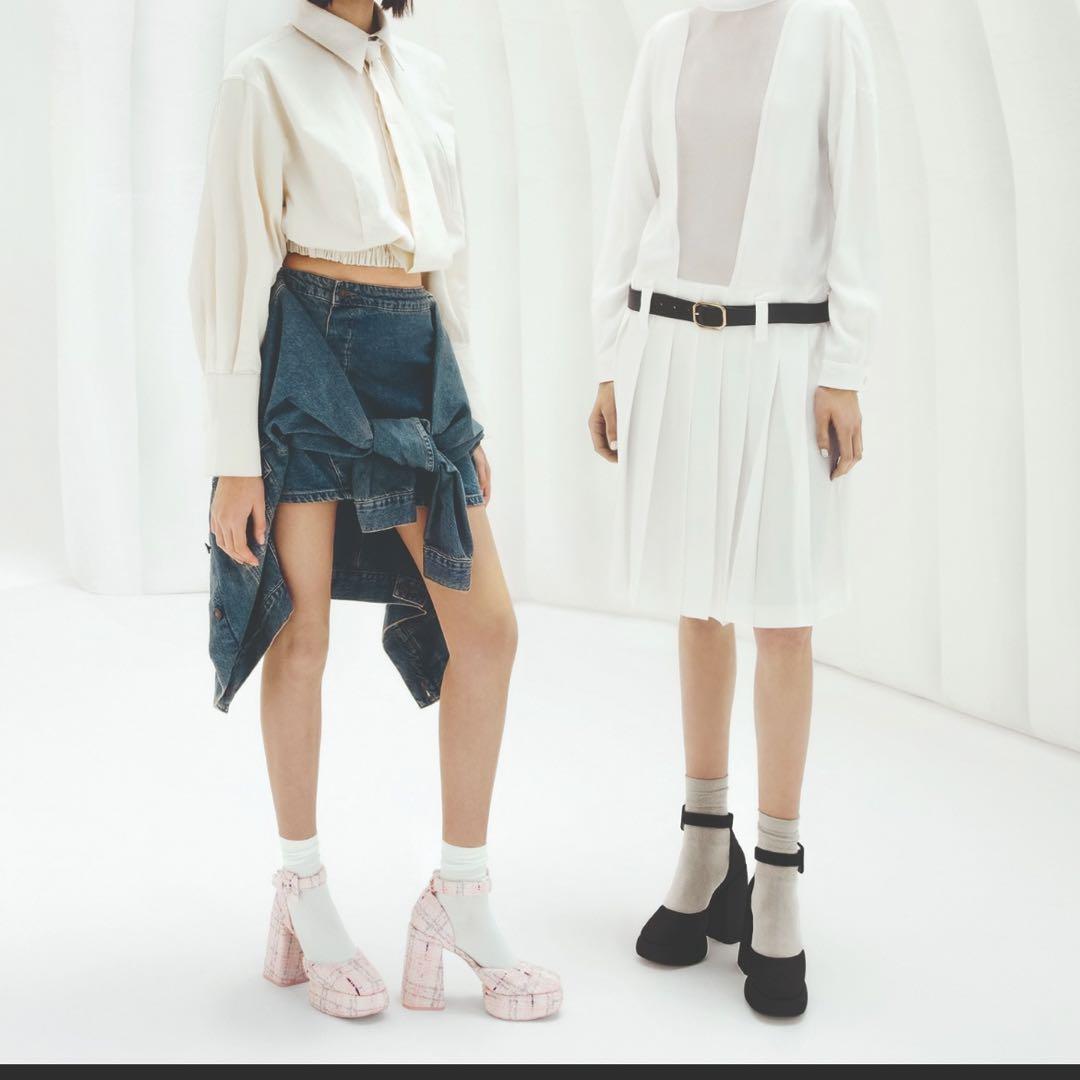 CHARLES & KEITHバックル ドルセイプラットフォームパンプス