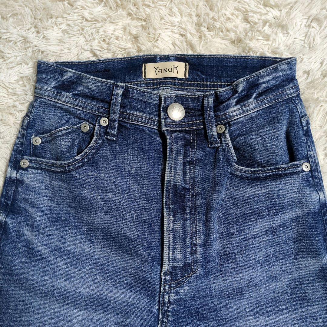 美品 現行モデル YANUK ワイドフレアデニムパンツ CVL 22 - メルカリ