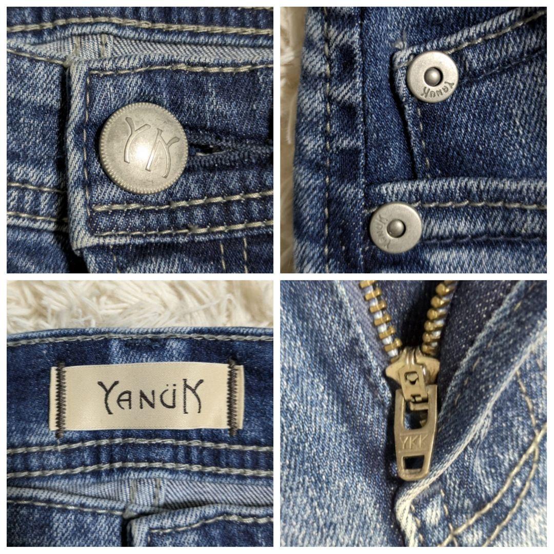 ヤヌーク CVLワイドフレア デニムパンツ 22 美品 現行モデル YANUK ワイドフレアデニムパンツ CVL 22 - メルカリ