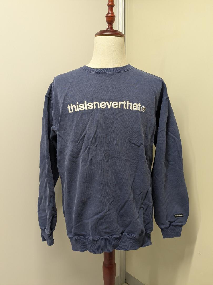 thisisneverthat ネイビー トレーナー Lサイズ 美品】【正規品】thisisneverthat ネバザ スウェット ネイビー
