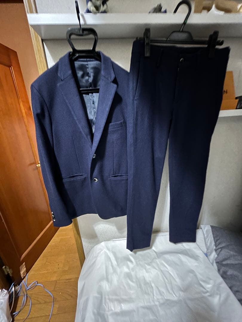 EDIFICEウールナイロン2ボタン セットアップ　サイズ48