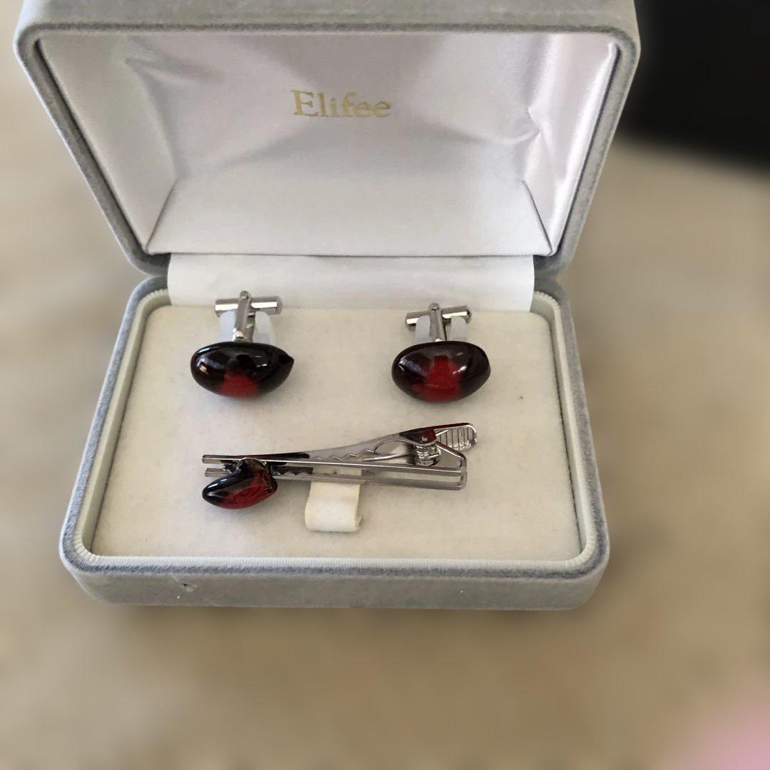 Gucci    カフスボタンタイピンセット　レトロ 未使用品】GUCCIグッチ ヴィンテージ タイピン&カフスボタン