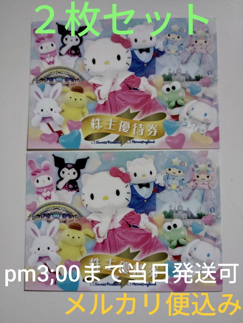 サンリオ株主優待券2枚セット★メルカリ便込★追加枚数対応★