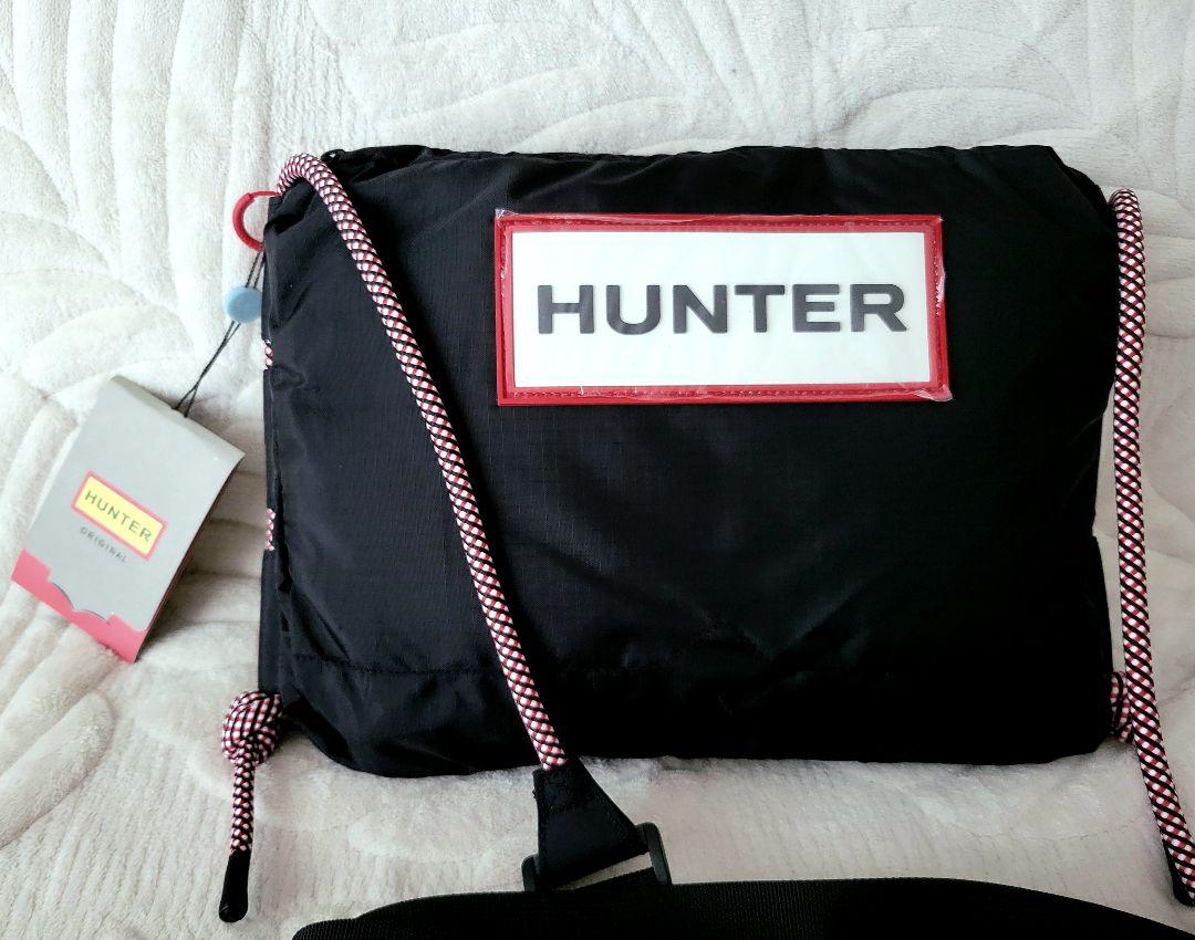 HUNTER メッセンジャーバッグ サコッシュ ブラック HUNTER メッセンジャー バッグ サコッシュ ブラック 斜めがけ