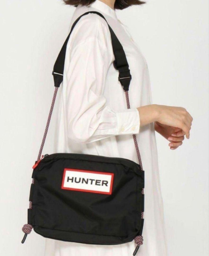 HUNTER メッセンジャーバッグ サコッシュ ブラック HUNTER メッセンジャー バッグ サコッシュ ブラック 斜めがけ