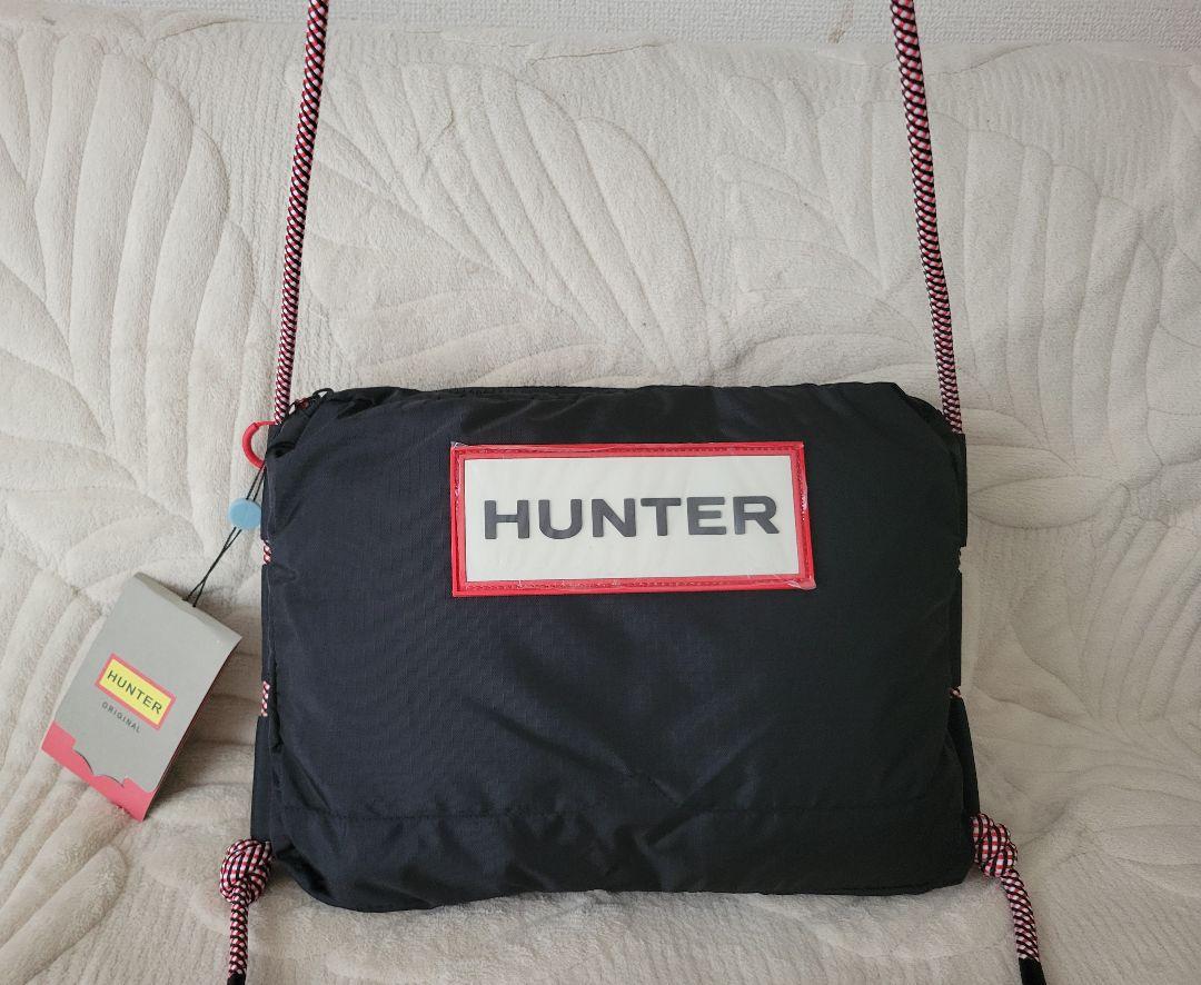HUNTER メッセンジャー バッグ サコッシュ ブラック 斜めがけ
