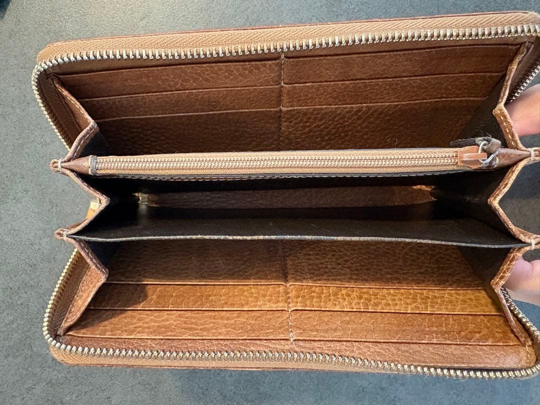 グッチ GUCCI ブラウンレザー長財布 グッチ GUCCI ブラウンレザー長財布