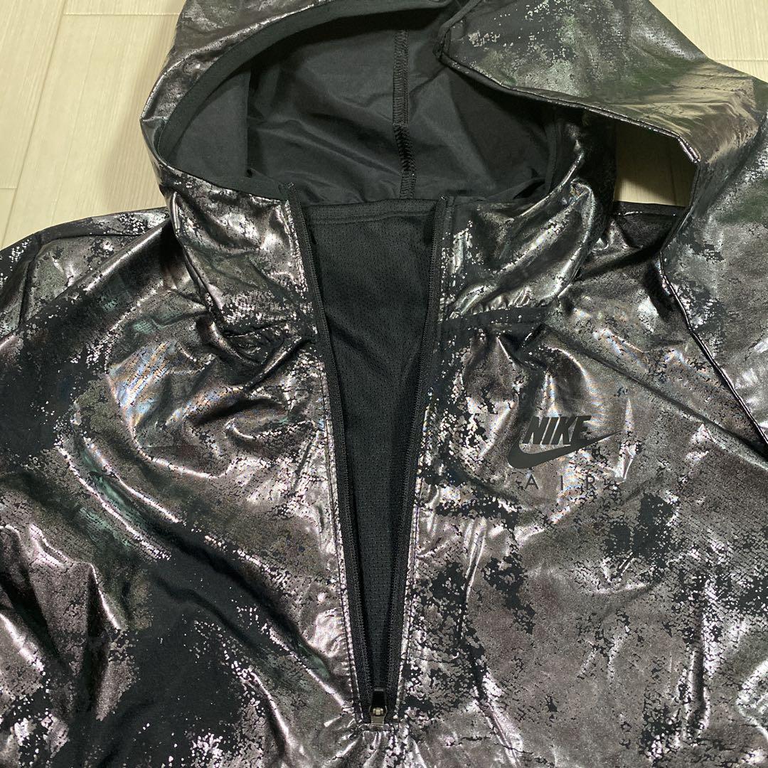 90sNIKEフード付きウィンドブレーカー M Nike フード付きウィンドブレーカー ブラック系 - メルカリ