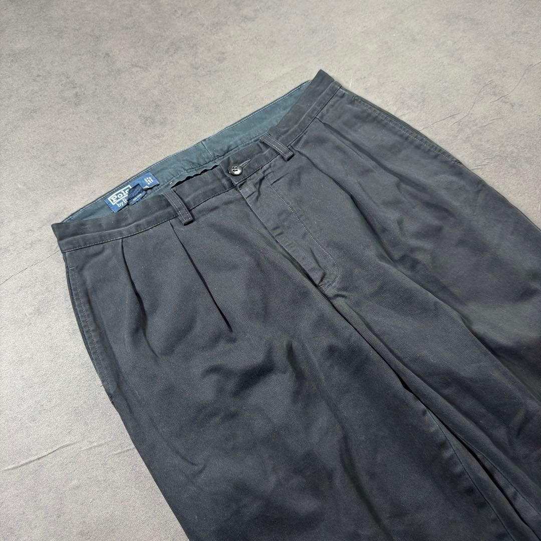 PoloRalphLauren ANDREW ブラック ポロチノ W32 古着