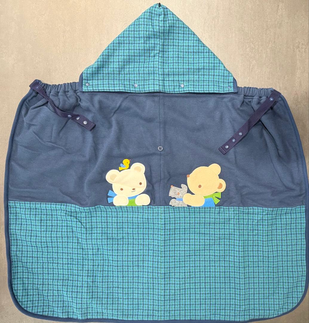 フリースおくるみ ネイビー95cm