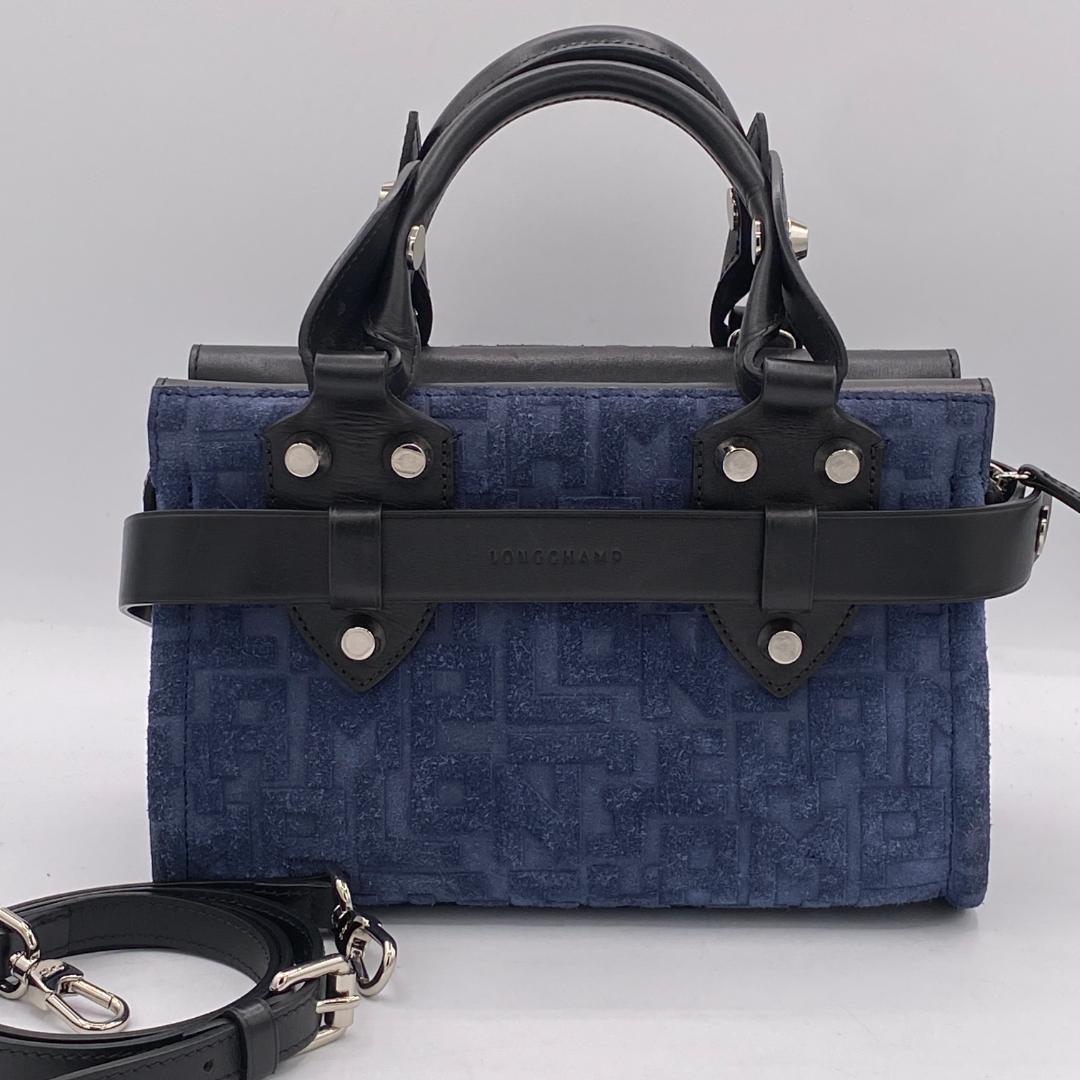 ラ ヴォヤジューズ ロンシャン スモールトートバッグ レザー スエード 2way
