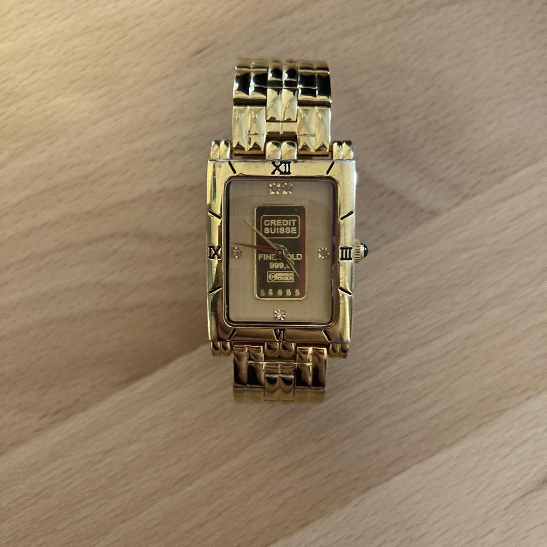 遊*~様 ELGIN K24 プレート インゴッド 付 腕時計 金時計 FK-1