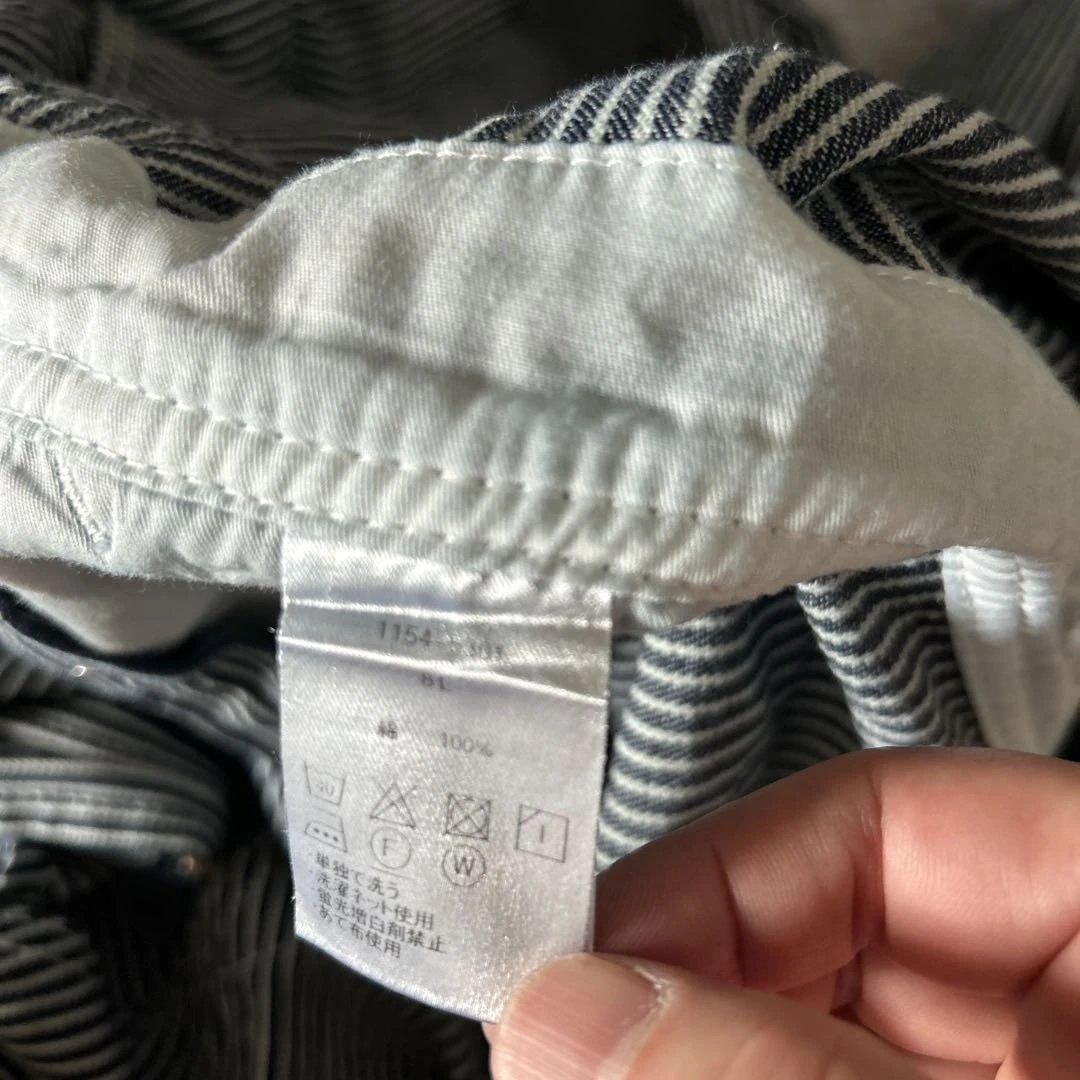 MC.S.P ストライプ コットン オーバーオール　8l