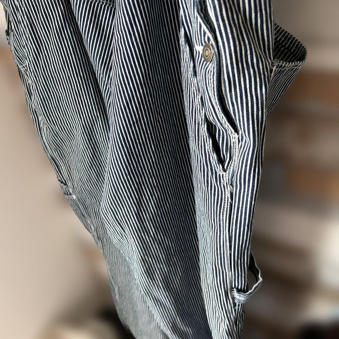 MC.S.P ストライプ コットン オーバーオール　8l