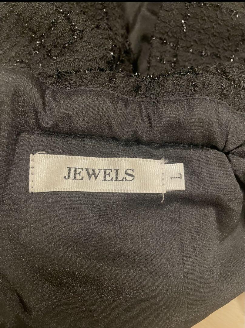 【美品】Jewels オフショルダー セットアップ ラメツイード キャバドレス