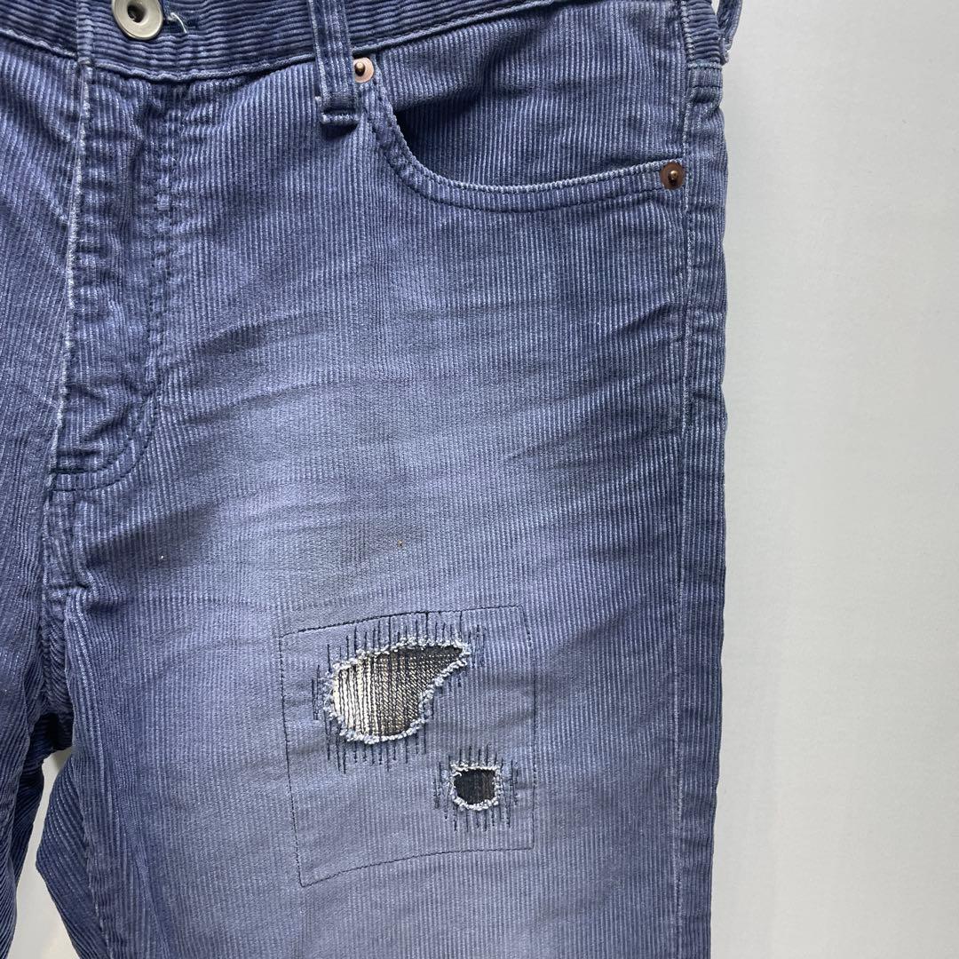 ダメージ加工 コーデュロイパンツ