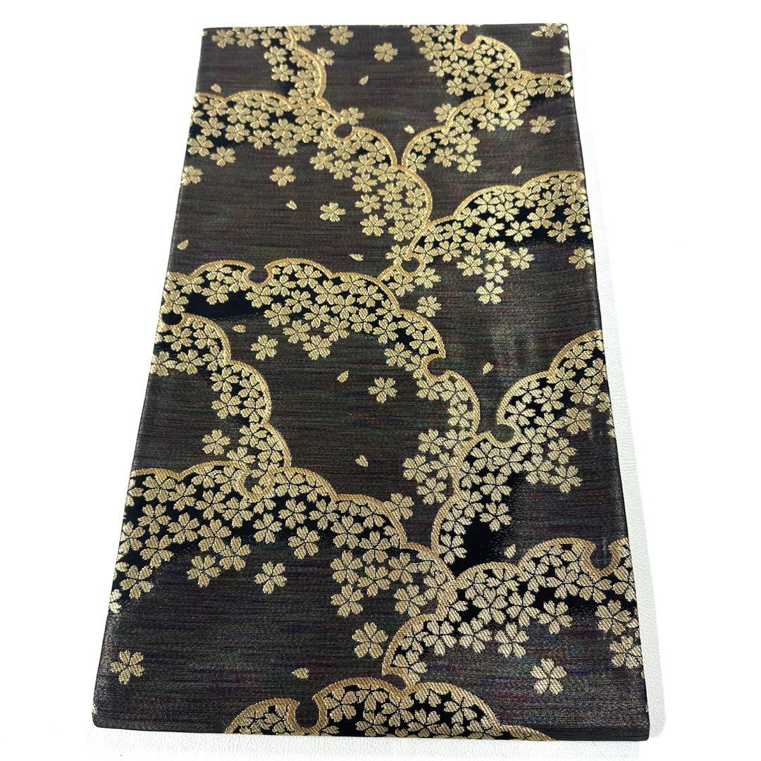 帯3885 斉藤三才 正絹 六通 袋帯