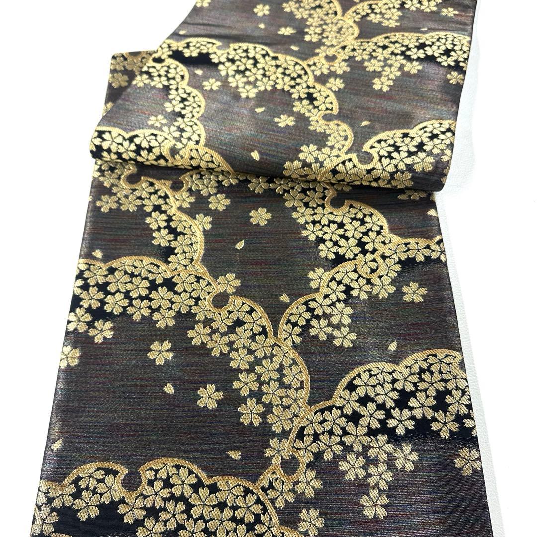 帯3885 ●斉藤三才 高級 正絹 六通 袋帯 帯3885 ●斉藤三才 高級 正絹 六通 袋帯