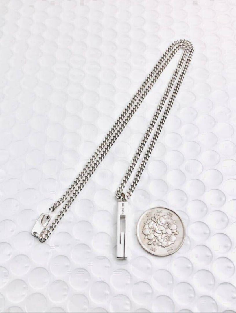 超美品】GUCCIグッチカットアウトG ネックレス 男女兼用 シルバー925