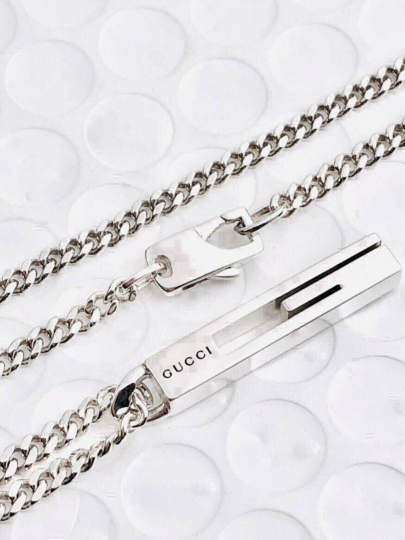 だ*い様 GUCCI★グッチ カットアウト ネックレス 男女兼用 シルバー925 GUCCI グッチ ブランド ネックレス ペンダント メンズ