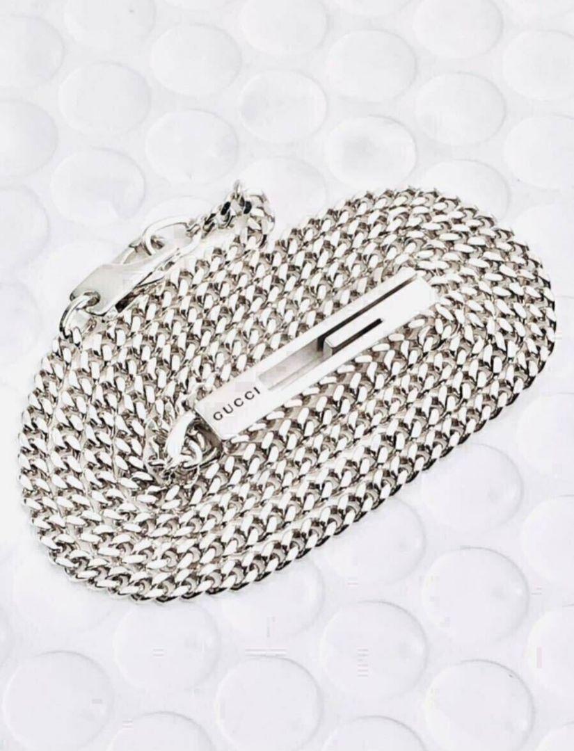 【超美品】GUCCI カットアウトG ネックレス 男女兼用 シルバー925 1円出品！超美品】GUCCI☆グッチカットアウトG ネックレス 男女