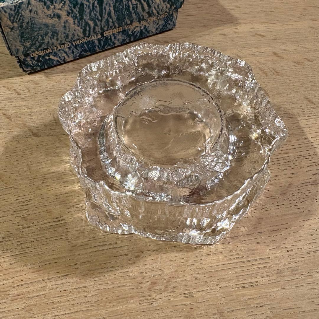 イッタラ クリスタルガラス キャンドルホルダー タピオ