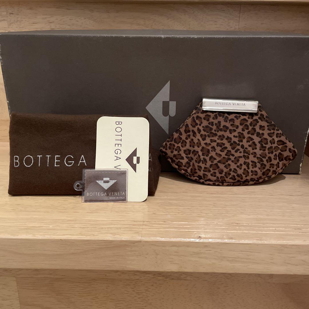 BOTTEGA VENETA レオパード がま口コインケース ●注 経年劣化あり