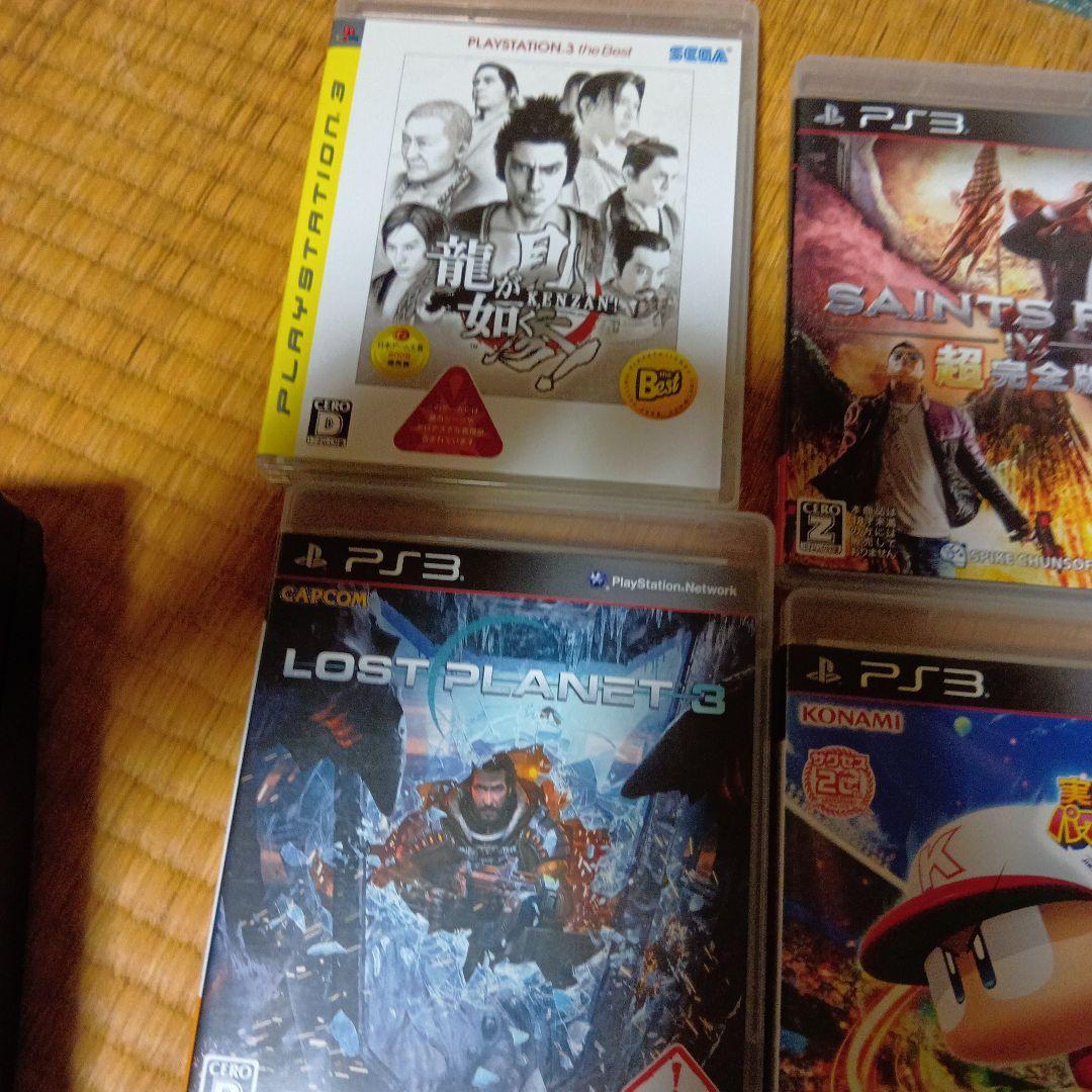 プレステ3 ゲーム7本付き セ*ン様 動作品 PS3本体300gb ホワイトコントローラー ゲーム7