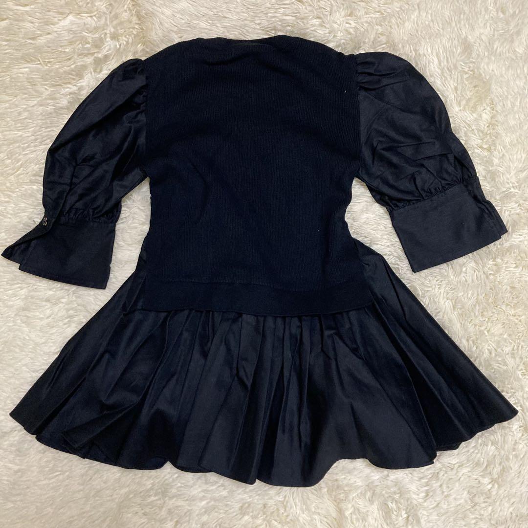 アディアム　Oyster Top ニット　切り替え　チュニック　異素材 アディアム Oyster Top ニット 切り替え チュニック 異素材