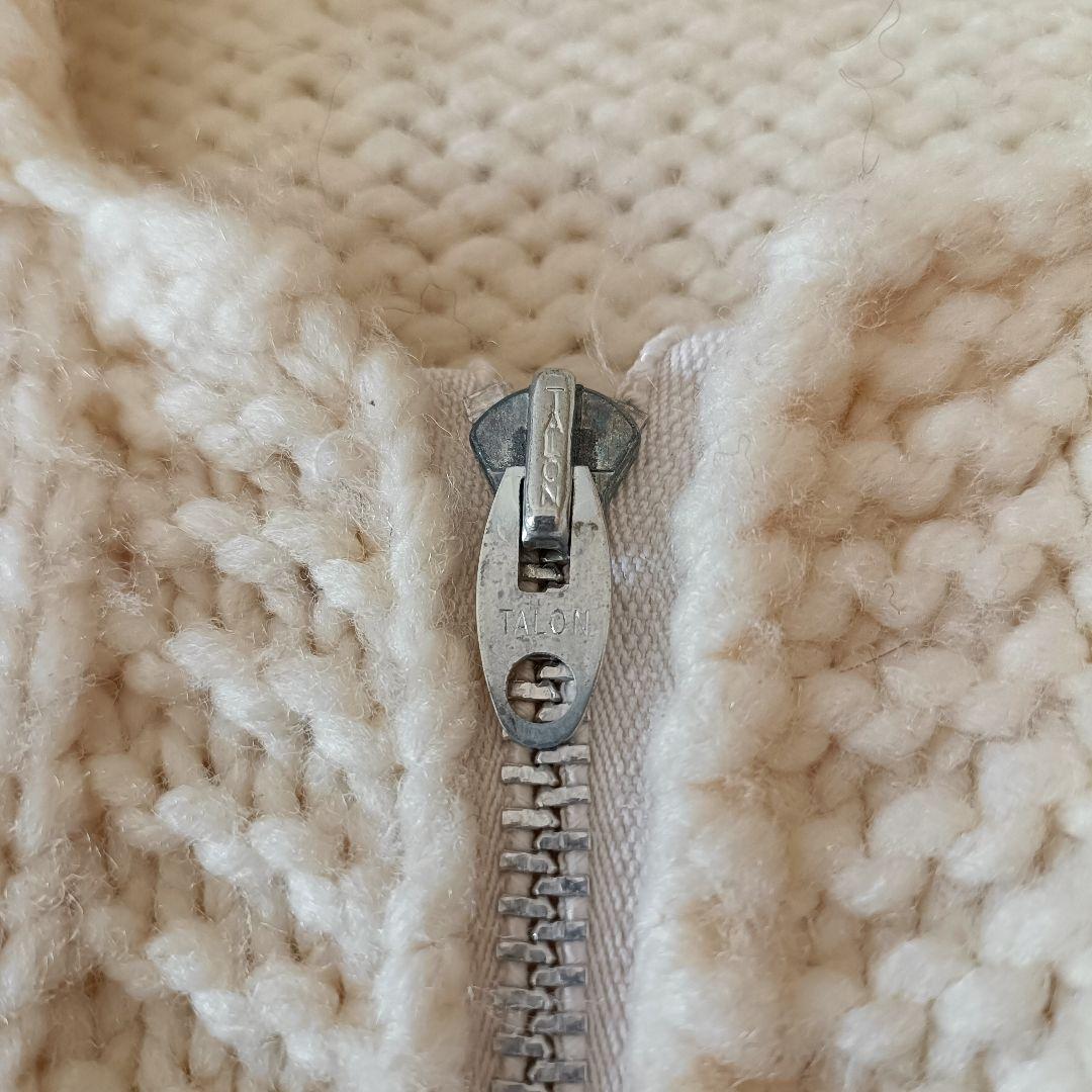 70s モーターサイクル バイク カウチンニット ジップカーディガン