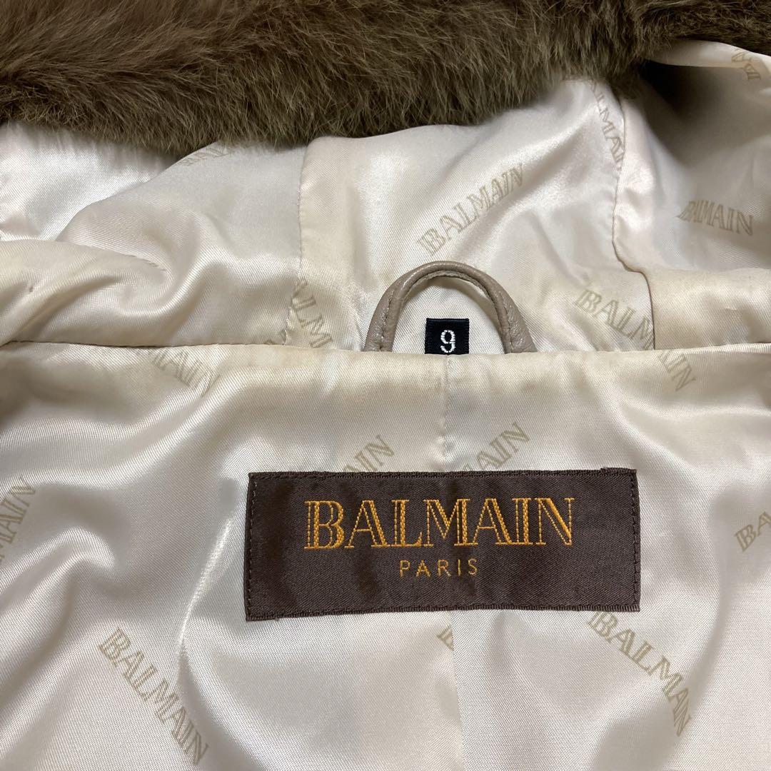 バルマン レザージャケット フォックス ファー M ラムレザー ジャケット・アウター