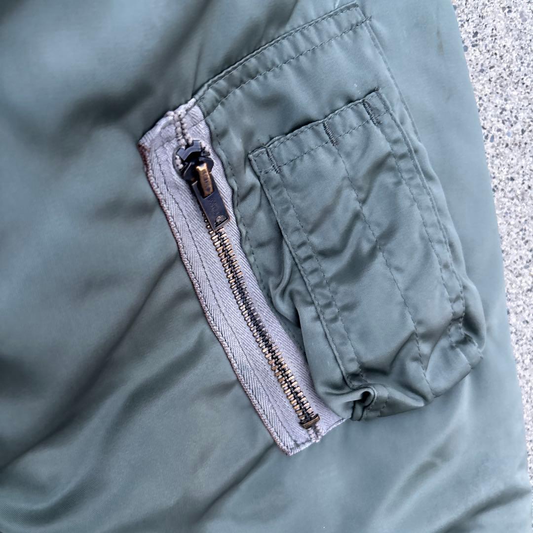 MA-1フライトジャケット 40R オリーブグリーン ヒューストン 90sS WWW_SHINETEETH_COM