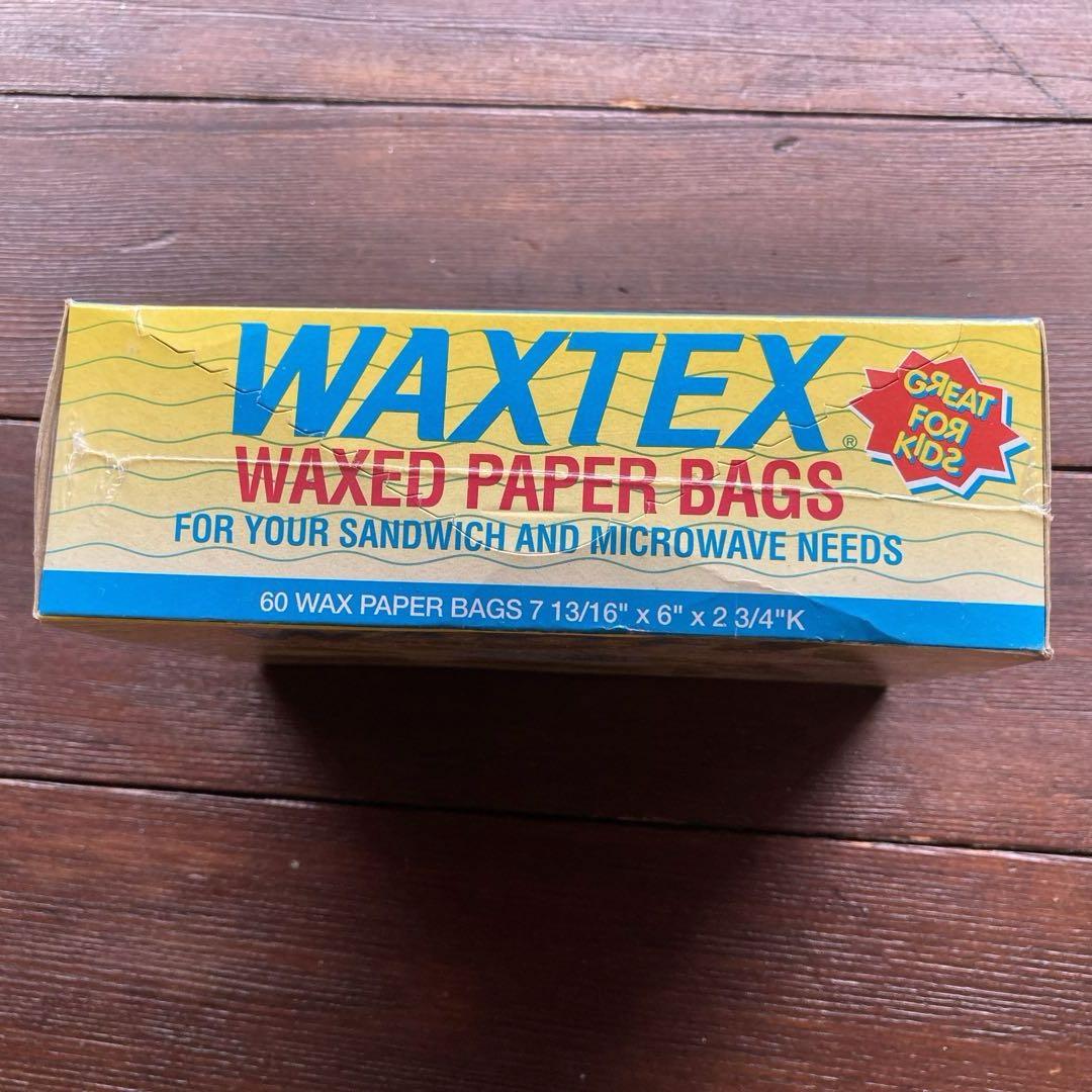 WAXTEX】ワックスペーパー バッグ アメリカ製 60枚 ワックス