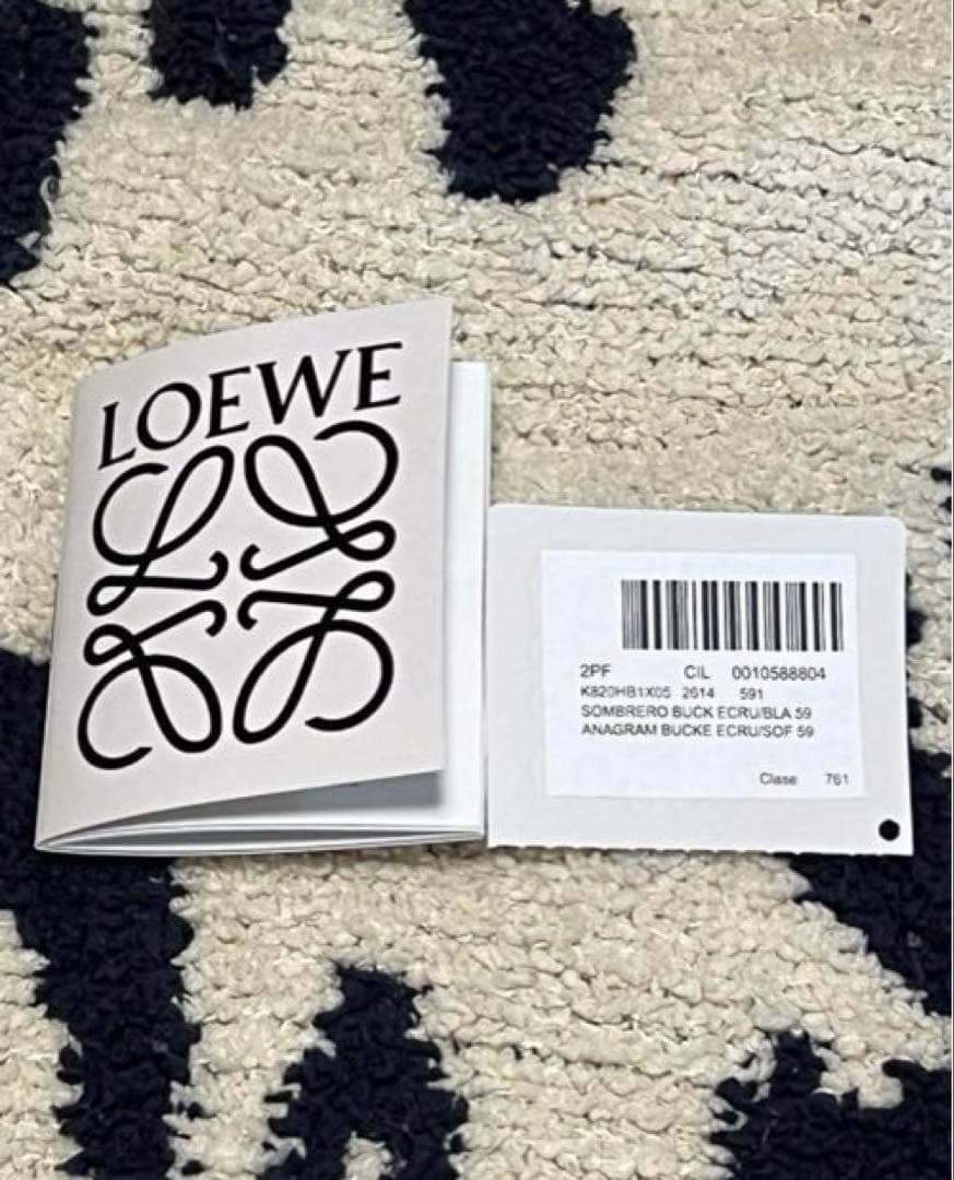 LOEWE アナグラムバケットハット ジャカード＆カーフ
