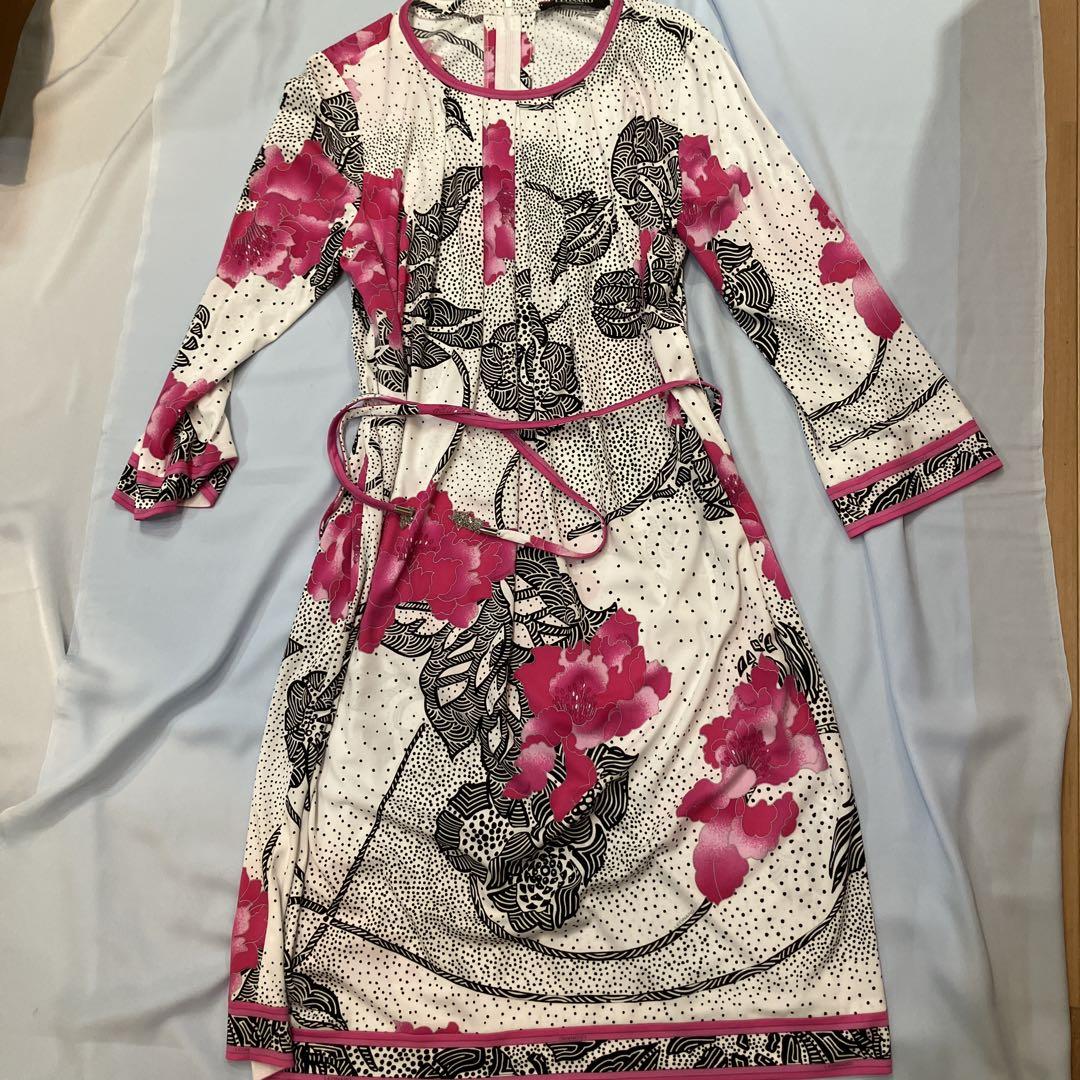 LEONARD FASHION フラワープリント ワンピース