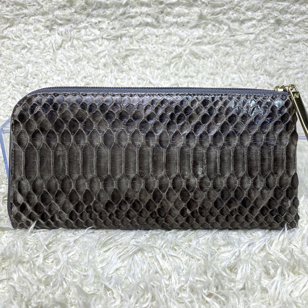 美品』limo リモ パイソン 長財布 ATAO アタオ L字ファスナー