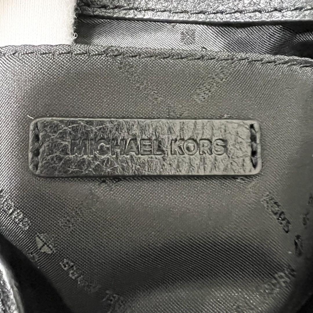美品 マイケルコース 2way ミニハンド ショルダーバッグ レザー ブラック