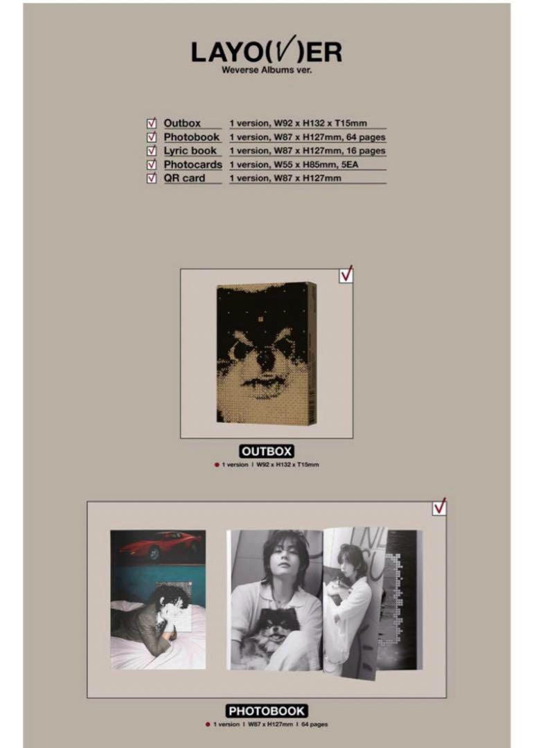BTS V 1st ソロアルバム【Layover】3種+1種(4ver.セット) - メルカリ